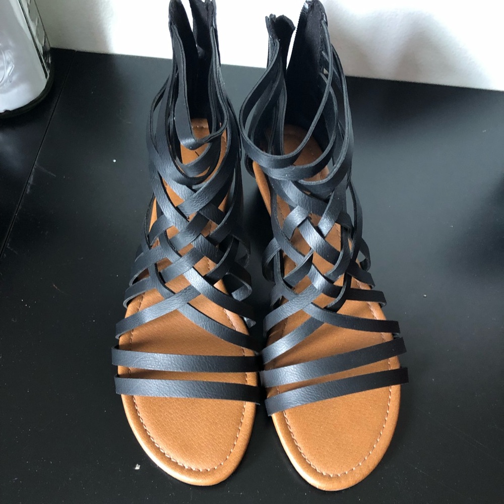 Black Strappy Sandals